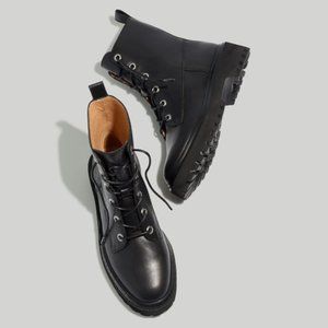 Madewell Rayna lug sole boot black